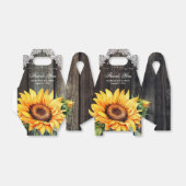 国素朴のヒマワリ結婚の感謝 フェイバーボックス (折り畳みなし)