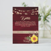 国素朴のヒマワリ結婚の詳細 エンクロージャーカード (スタンド正面)