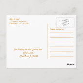 国素朴のヒマワリ結婚ー – 'Thank You ポストカード (裏面)