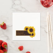 国素朴のヒマワリ – フローラ結婚ズ スタンダードカクテルナプキン (インサイチュ)