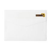 国素朴のヒマワリ – フローラ結婚ズ ラップアラウンドラベル (裏面)