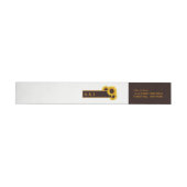 国素朴のヒマワリ – フローラ結婚ズ ラップアラウンドラベル (単一)