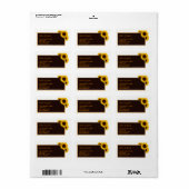 国素朴のヒマワリ – フローラ結婚ズ ラベル (フルシート)