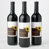 国素朴のヒマワリ – フローラ結婚ズ ワインラベル (ボトル)