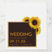 国素朴のヒマワリ – フローラ結婚ズ ワインラベル (シングルラベル)