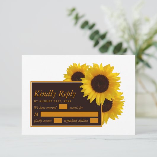 国素朴のヒマワリ – フローラ結婚ズ 出欠カード (スタンド正面)