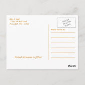 国素朴のヒマワリ – 結婚式日付を保存 ポストカード (裏面)