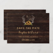 国素朴のヒマワリ〔雄ジカの〕枝角保存日 セーブザデート (正面/裏面)