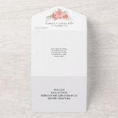 国素朴のピッ結婚クフラワーのオールインワン オールインワン招待状 (外側)