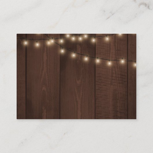 国素朴のフローラ予算結婚の応答RSVP エンクロージャーカード (裏面)