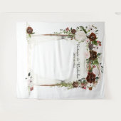 国素朴のフローラ結婚の写真ブース背景 タペストリー (正面(横))