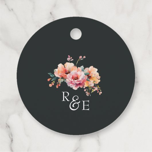 国素朴のフローラ金ゴールドフレーム結婚に感謝 フェイバータグ (裏面)