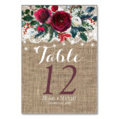 国素朴のブルゴーニュ結婚ー牡丹のテーブル番号 テーブルナンバー (裏面)