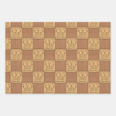 国素朴のプレイドとカラス ラッピングペーパーシート (正面2)