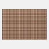 国素朴のプレイドとカラス ラッピングペーパーシート (正面)