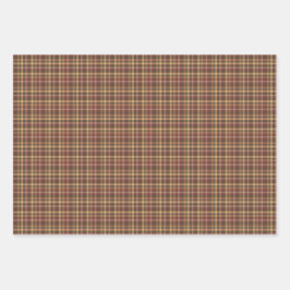 国素朴のプレイドとカラス ラッピングペーパーシート