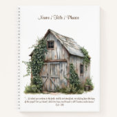 国素朴の大パーソナライズされた事業スパイラル ノートブック (正面)