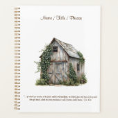 国素朴の大パーソナライズされた業 プランナー手帳 (正面)