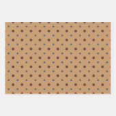 国素朴の援助と水玉模様のお洒落ラップ ラッピングペーパーシート (正面3)