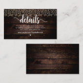 国素朴の文字列のラ結婚イト エンクロージャーカード (正面/裏面)