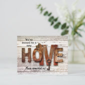 国素朴の新しい自宅移動はがき 案内ポストカード (スタンド正面)