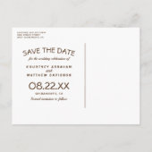 国素朴の木婚式の日付を保存 案内ポストカード (裏面)