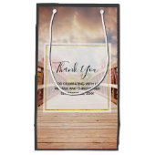 国素朴の木造の橋ありがとう スモールペーパーバッグ (正面)