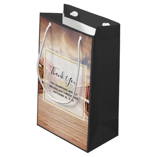 国素朴の木造の橋ありがとう スモールペーパーバッグ (裏面アングル)