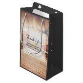 国素朴の木造の橋ありがとう スモールペーパーバッグ (正面アングル)