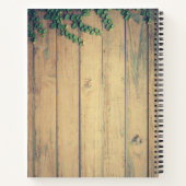 国素朴の木造の橋モノグラム ノートブック (裏面)