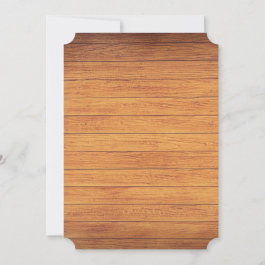 国素朴の木造の橋誕生日 招待状 (裏面)