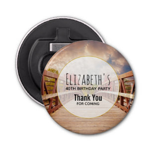 国素朴の木造の橋誕生日 栓抜き