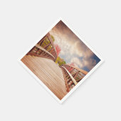 国素朴の木造の橋 スタンダードカクテルナプキン (角)