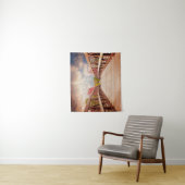 国素朴の木造の橋 タペストリー (インサイチュ)