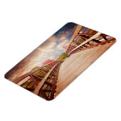 国素朴の木造の橋 マグネット (左側)