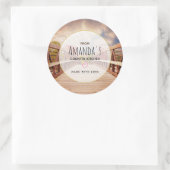 国素朴の木造の橋 ラウンドシール (バッグ)