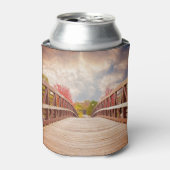 国素朴の木造の橋 缶クーラー (缶正面)