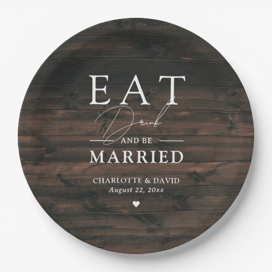 国素朴の木食べ酒とビー結婚したズ ペーパープレート (正面)