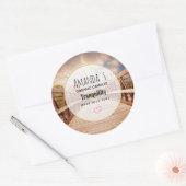 国素朴の石鹸置きの木造の橋 ラウンドシール (封筒)