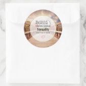 国素朴の石鹸置きの木造の橋 ラウンドシール (バッグ)