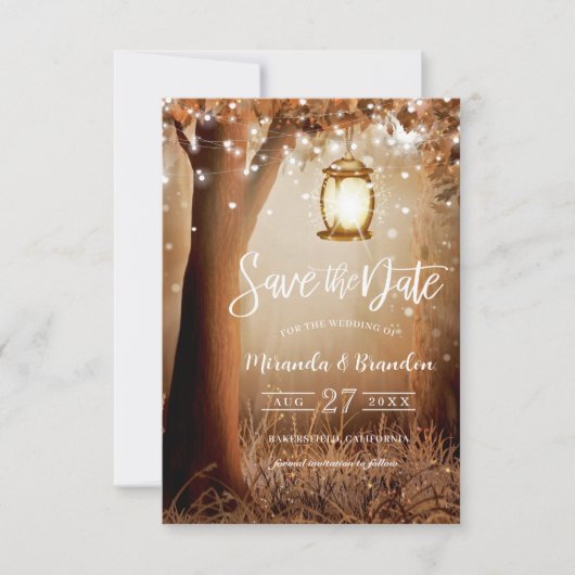 国素朴の結婚式の日付の保存招待状 セーブザデート (正面)