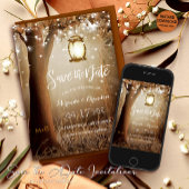 国素朴の結婚式の日付カードの保存 セーブザデート