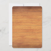 国素朴の結婚式の木造の橋 招待状 (裏面)