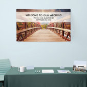 国素朴の結婚式の木造の橋 横断幕 (トレードショー)