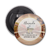 国素朴の結婚式の木造感謝してい橋 栓抜き (正面)