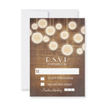 国素朴の結婚式のRSVPカード