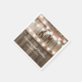 国素朴の結婚式文字列灯 スタンダードカクテルナプキン (角)