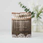 国素朴の結婚式詳細 |光源の文字列 エンクロージャーカード (スタンド正面)