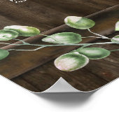 国素朴の緑の結婚座席表 ポスター (角)