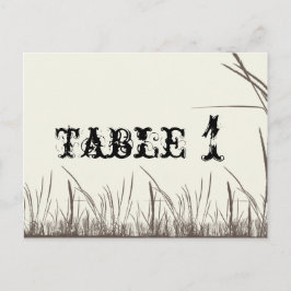 国素朴の草原のテーブル番号 ポストカード
